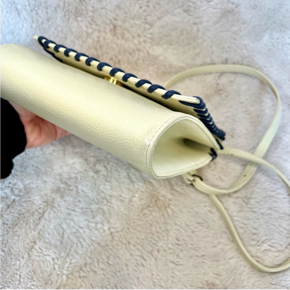 Rare Vintage YSL Cassandra Cream Braided Shoulder Bag - Picture 12 of 17